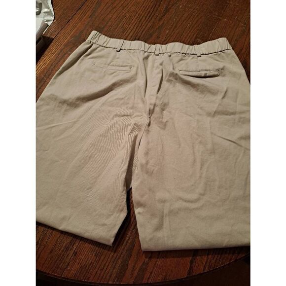 Size 16 Kim Rogers Khaki Tan Rear Elastic Waist Pants with Pockets Belt Loops - Picture 4 of 4